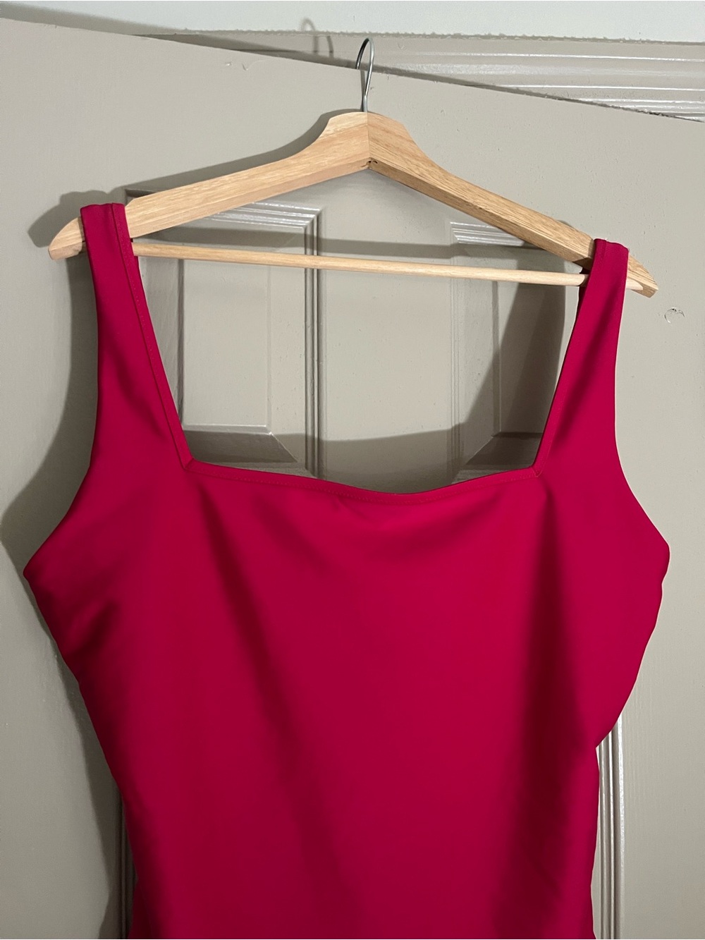 J. Crew Women's Raspberry-Red One-Piece Swimsuit - Picture 4 of 5